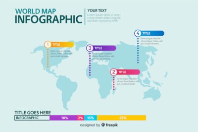 Free Vector | World map business infographic