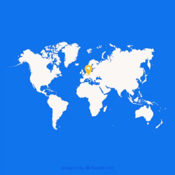 Free Vector | World map with a mark on europe