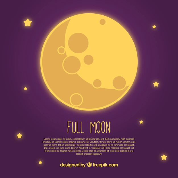 Free Vector | Yellow moon background with stars