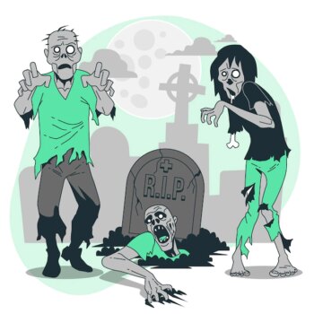 Free Vector | Zombies concept illustration