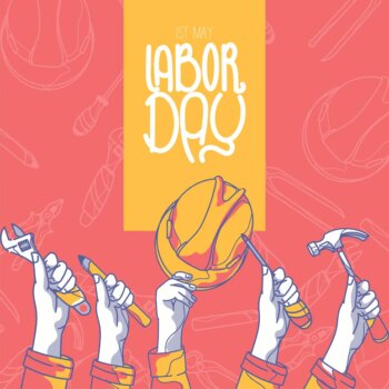 Free Vector | Hand drawn labor day background