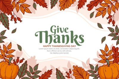 Free Vector | Hand drawn flat thanksgiving background