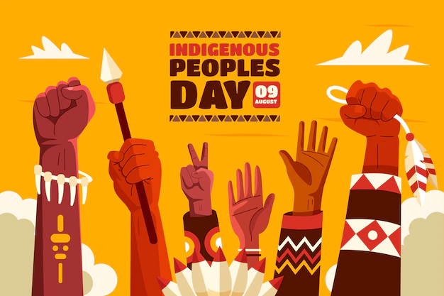 Free Vector | Flat international day of the world's indigenous peoples background