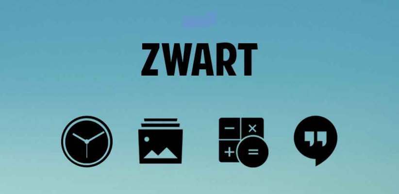 Zwart - Black Icon Pack Mod Apk