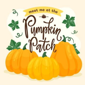 Free Vector | Hand drawn pumpkin patch illustration