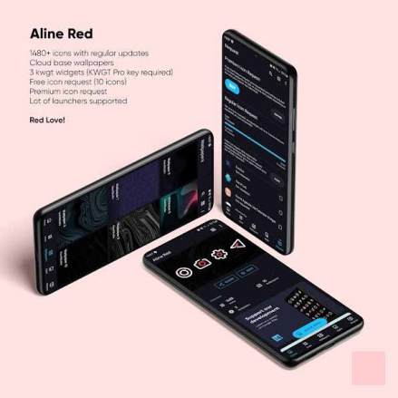 free download Aline Red Icon Pack Mod Apk,