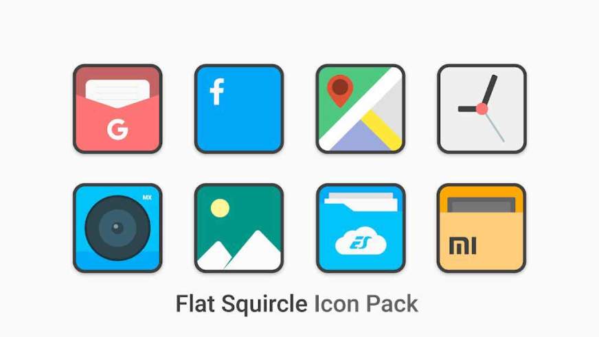 Flat Square Icon Pack Apk,