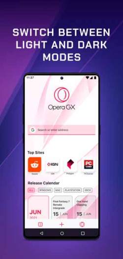 free download Opera GX Gaming Browser Mod Apk,