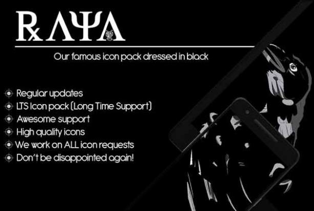 download Raya Black Icon Pack apk,