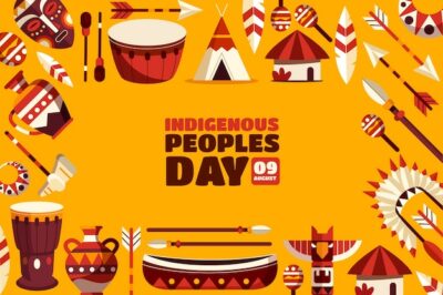 Free Vector | Flat international day of the world's indigenous peoples background