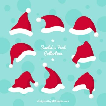 Free Vector | Santa claus hat collection