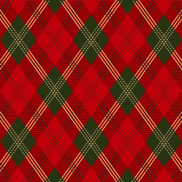 Free Vector | Flat christmas plaid pattern design