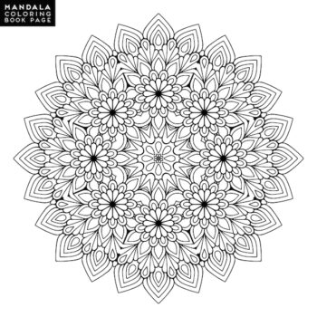 Free Vector | Outline mandala for coloring book. decorative round ornament. anti-stress therapy pattern. weave design element. yoga logo, background for meditation poster. unusual flower shape. oriental vector.