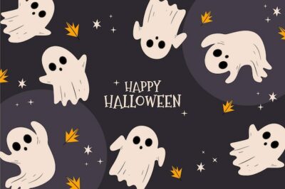 Free Vector | Hand drawn flat halloween background