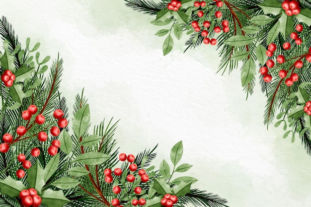 Free Vector | Watercolor christmas background