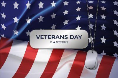 Free Vector | Realistic veterans day concept