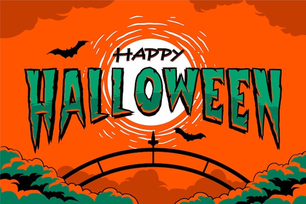 Free Vector | Hand drawn halloween lettering