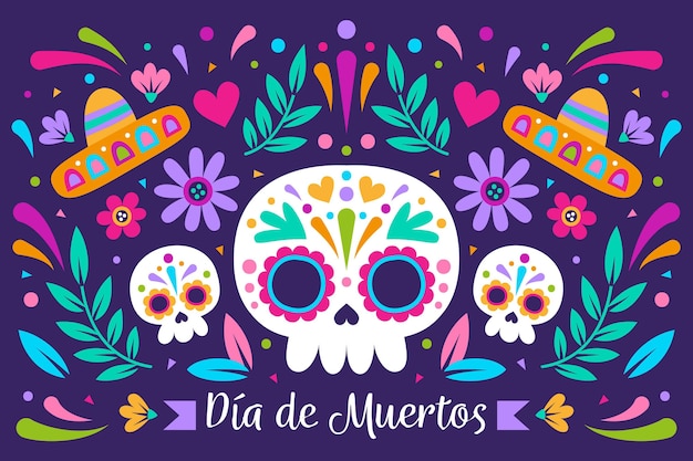 Free Vector | Hand drawn dia de muertos background