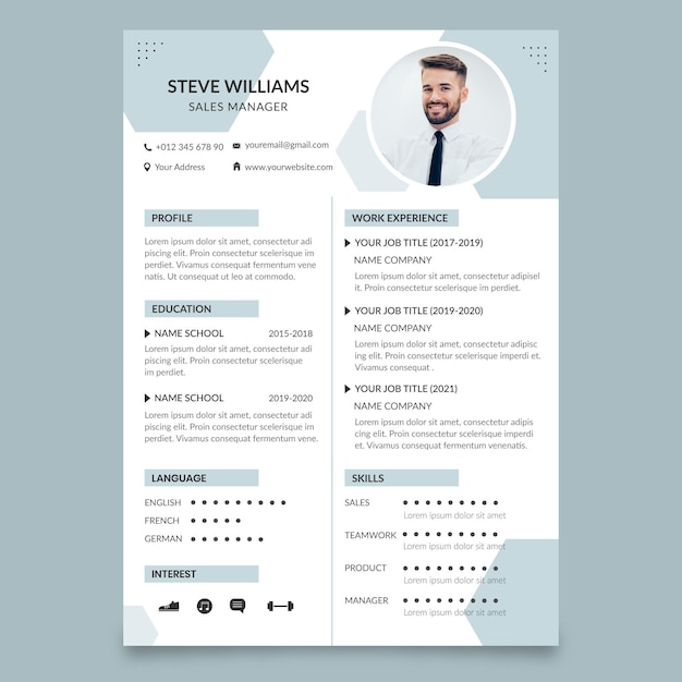 Free Vector | Minimalist cv template