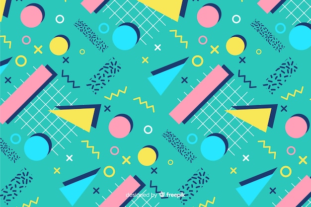Free Vector | 80 style background with geometric shapes