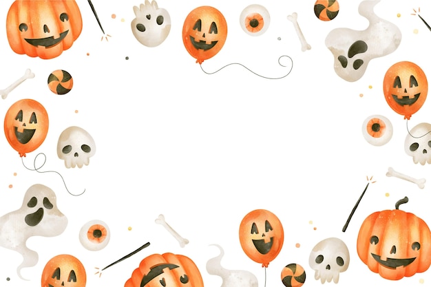 Free Vector | Watercolor halloween background