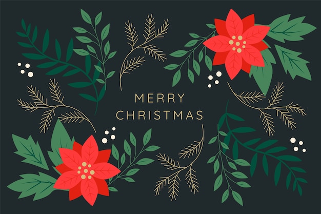 Free Vector | Flat christmas background