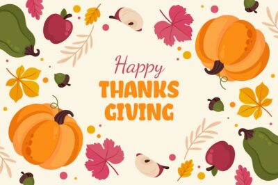 Free Vector | Flat background for thanksgiving celebration