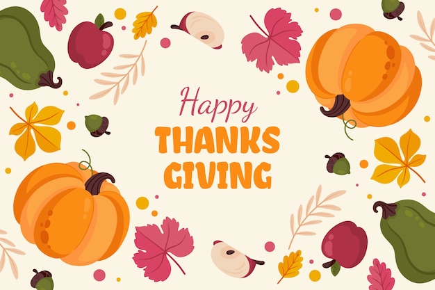 Free Vector | Flat background for thanksgiving celebration