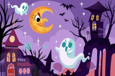 Free Vector | Flat background for halloween celebration