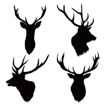 Free Vector | Hand drawn animals silhouette set illustration