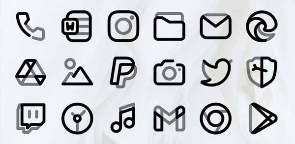 Aline Black linear icon pack Mod Apk v1.3.7 (Ad-Free/Pro Unlocked)