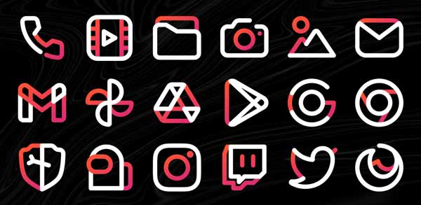 Aline Red Icon Pack Mod Apk V1.3.2 (Ad-Free/Pro Unlocked)