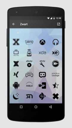 Zwart - Black Icon Pack Mod Apk (1)