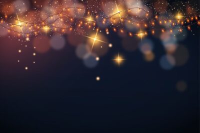 Free Photo | Cute christmas background with bokeh