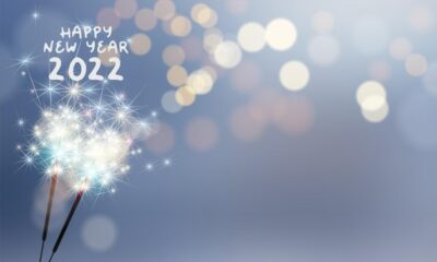 Free Vector | 2022 new year abstract background with fireworks