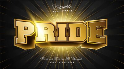 Free Vector | 3d pride gold text effect
