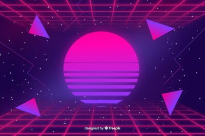 Free Vector | 80 style background with geometric shapes