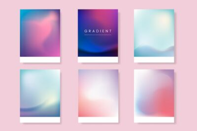 Free Vector | Abstract gradient template set