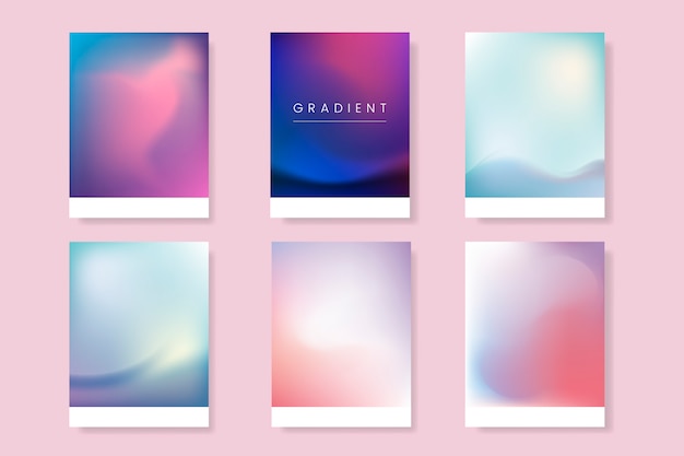 Free Vector | Abstract gradient template set