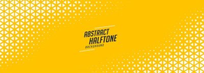 Free Vector | Abstract halftone yellow banner design