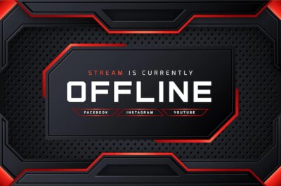 Free Vector | Abstract offline twitch banner template