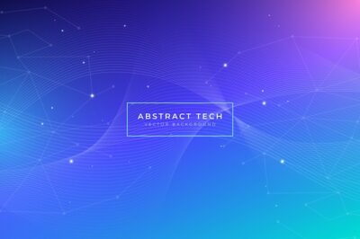 Free Vector | Abstract tech background with shiny dots