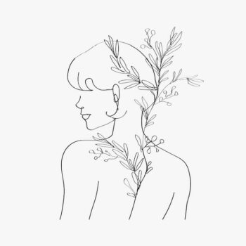 Free Vector | Aesthetic woman’s body vector line art minimal grayscale drawings