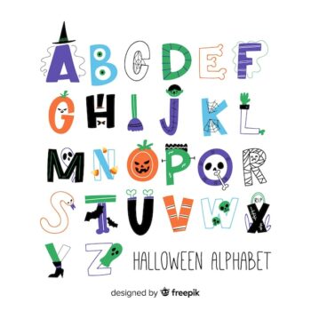 Free Vector | Alphabet of hand-drawn colors