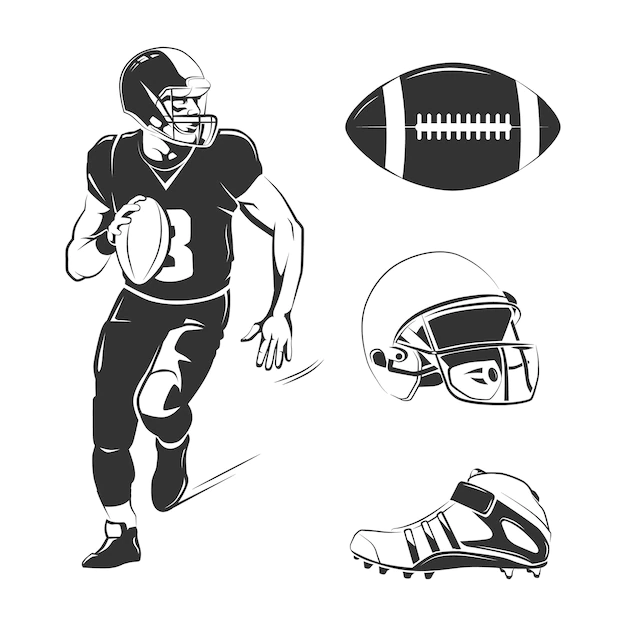 Free Vector | American football elements set