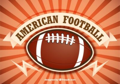 Free Vector | American football with sunburst
