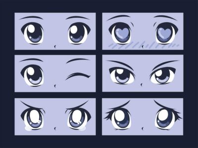 Free Vector | Anime female eyes