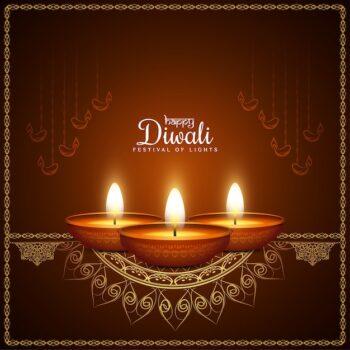 Free Vector | Artistic happy diwali festival background design
