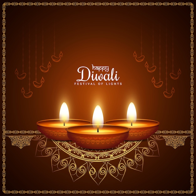 Free Vector | Artistic happy diwali festival background design