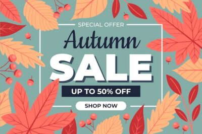 Free Vector | Autumn sale background